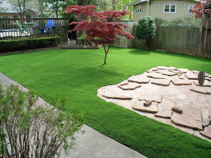 Fake Turf Sudbury Massachusetts Landscape Back Yard